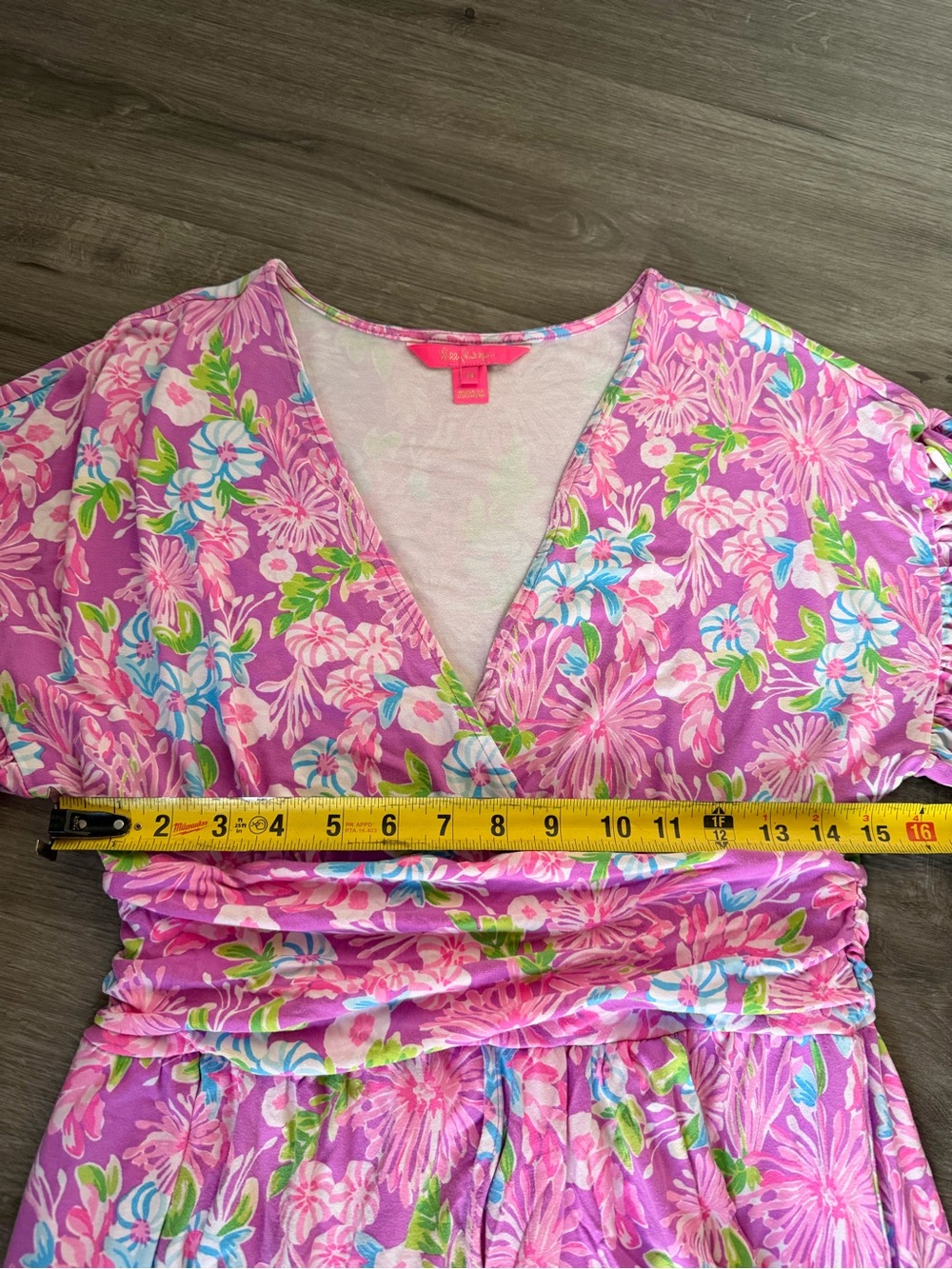 Lilly Pulitzer Pink Multi Floral Scoop Neck Dress SIZE: M - Picture 12 of 14